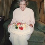 Mom with birthday cake